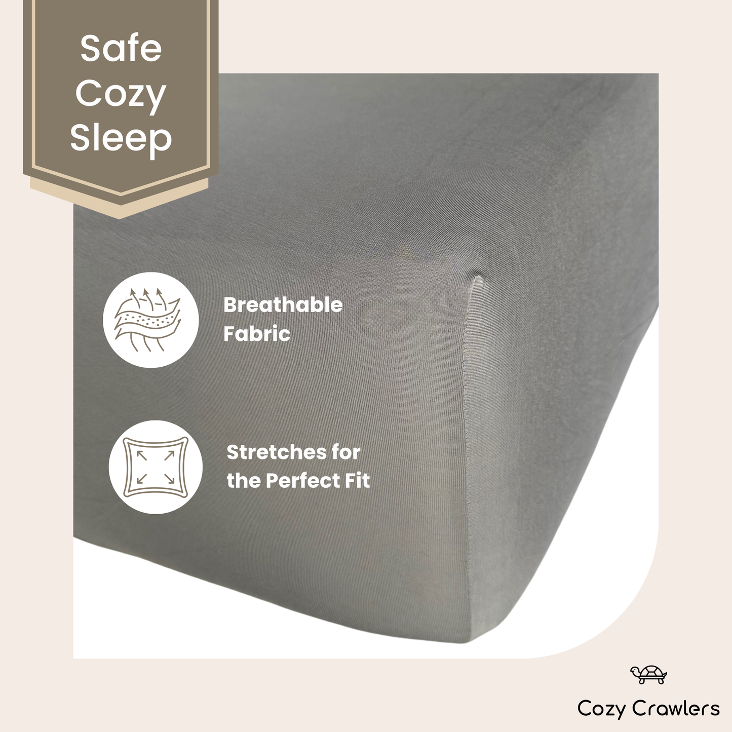 Storm Cloud- ZzZ Fitted Crib Sheet