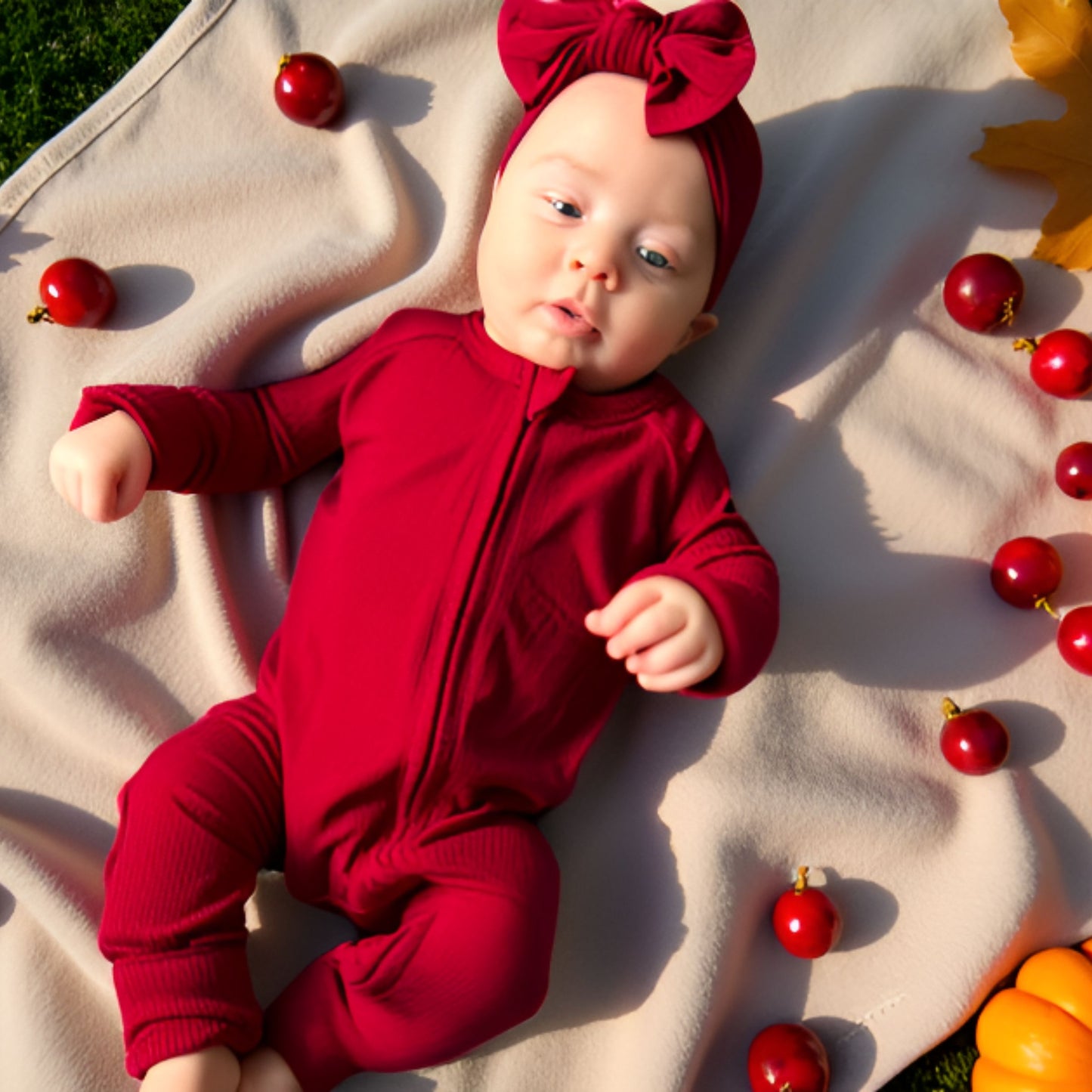 Cranberry Ribbed QuickZip