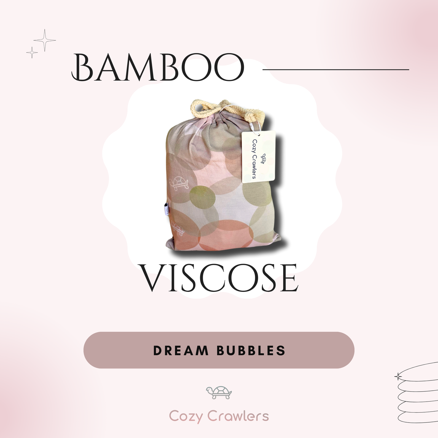 Dream Bubbles Print- ZzZ Fitted Crib Sheet