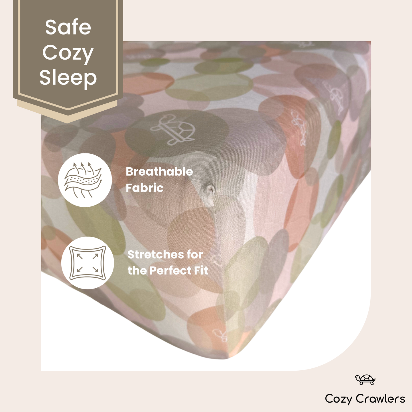 Dream Bubbles Print- ZzZ Fitted Crib Sheet