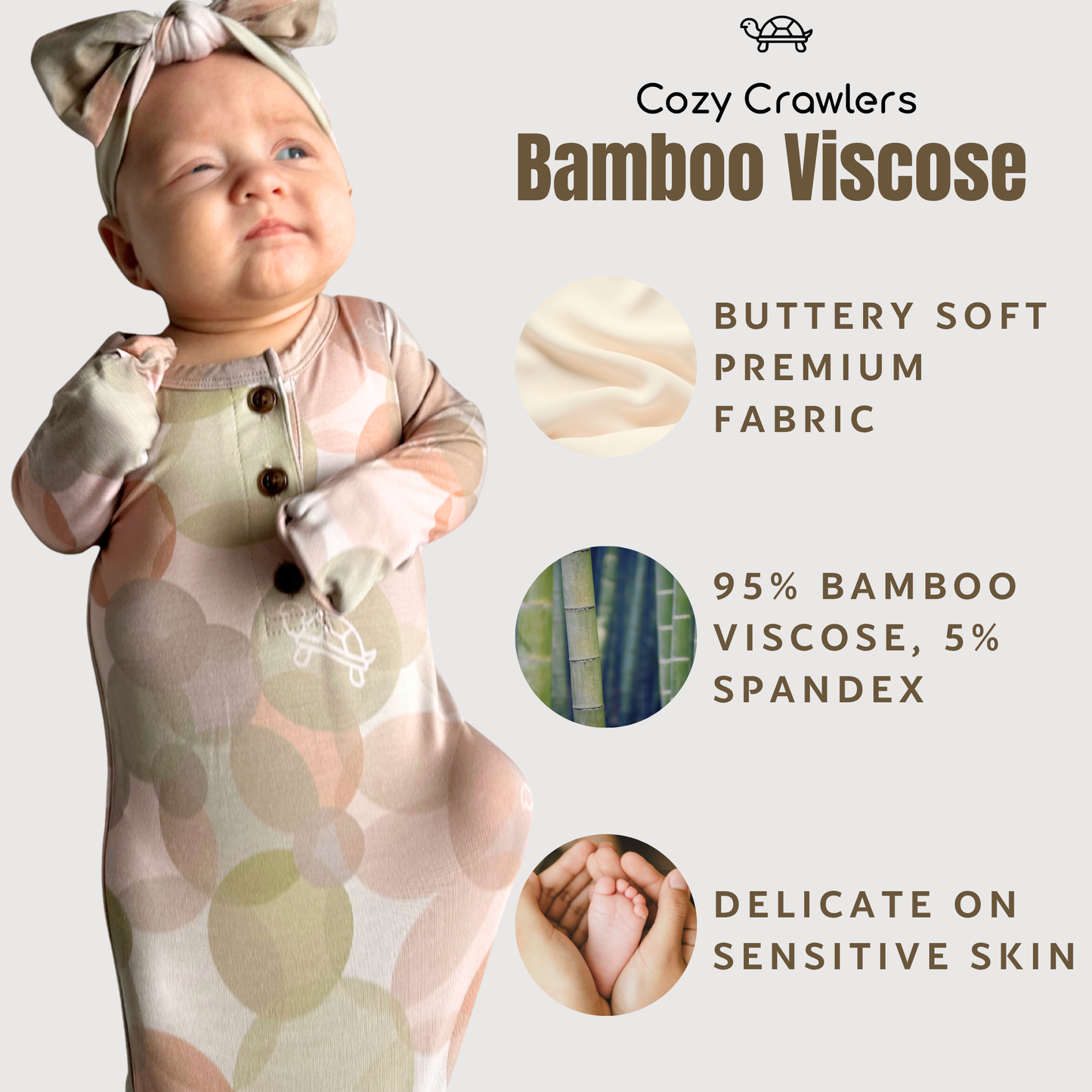 Dream Bubbles Print- Infant Gown