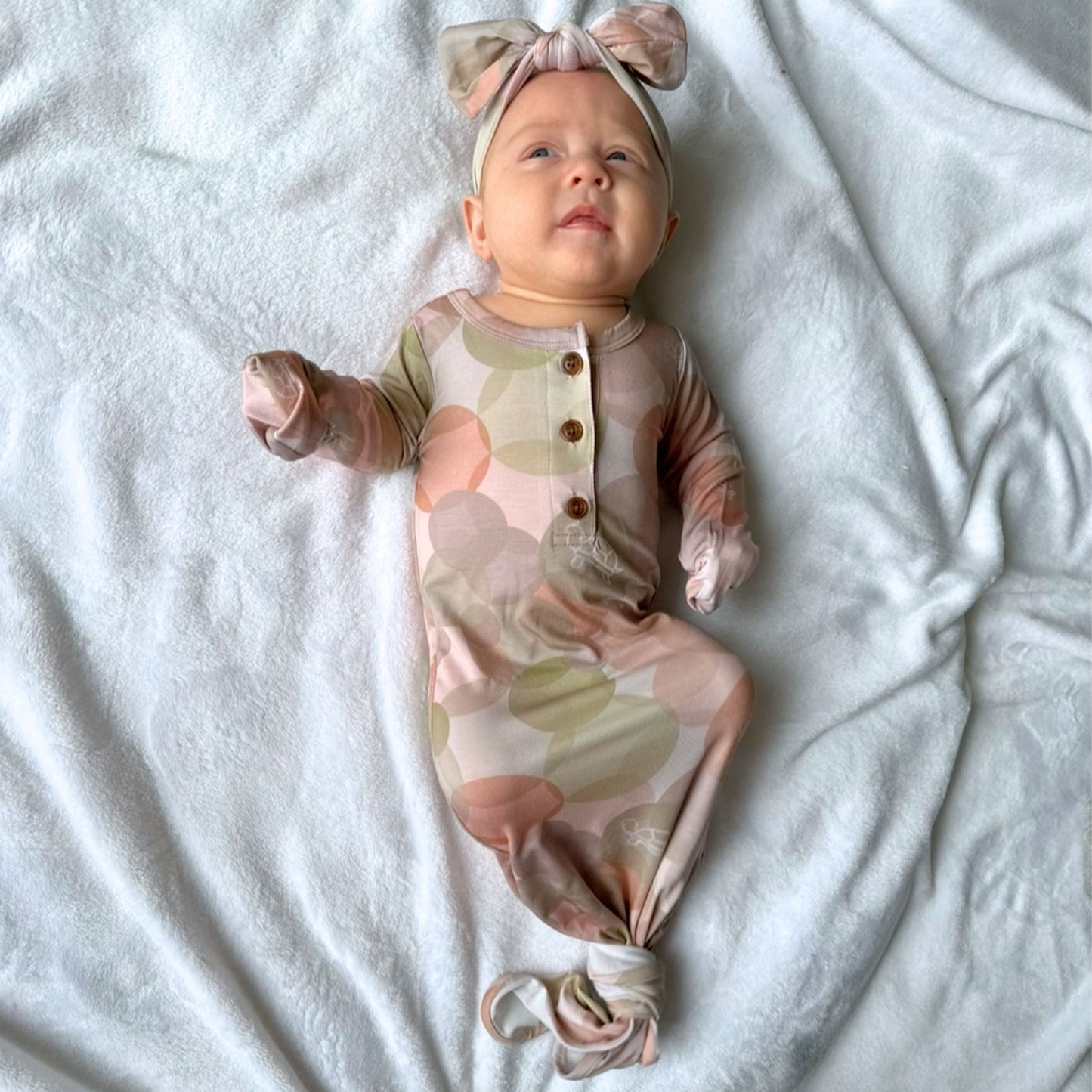 Dream Bubbles Print- Infant Gown
