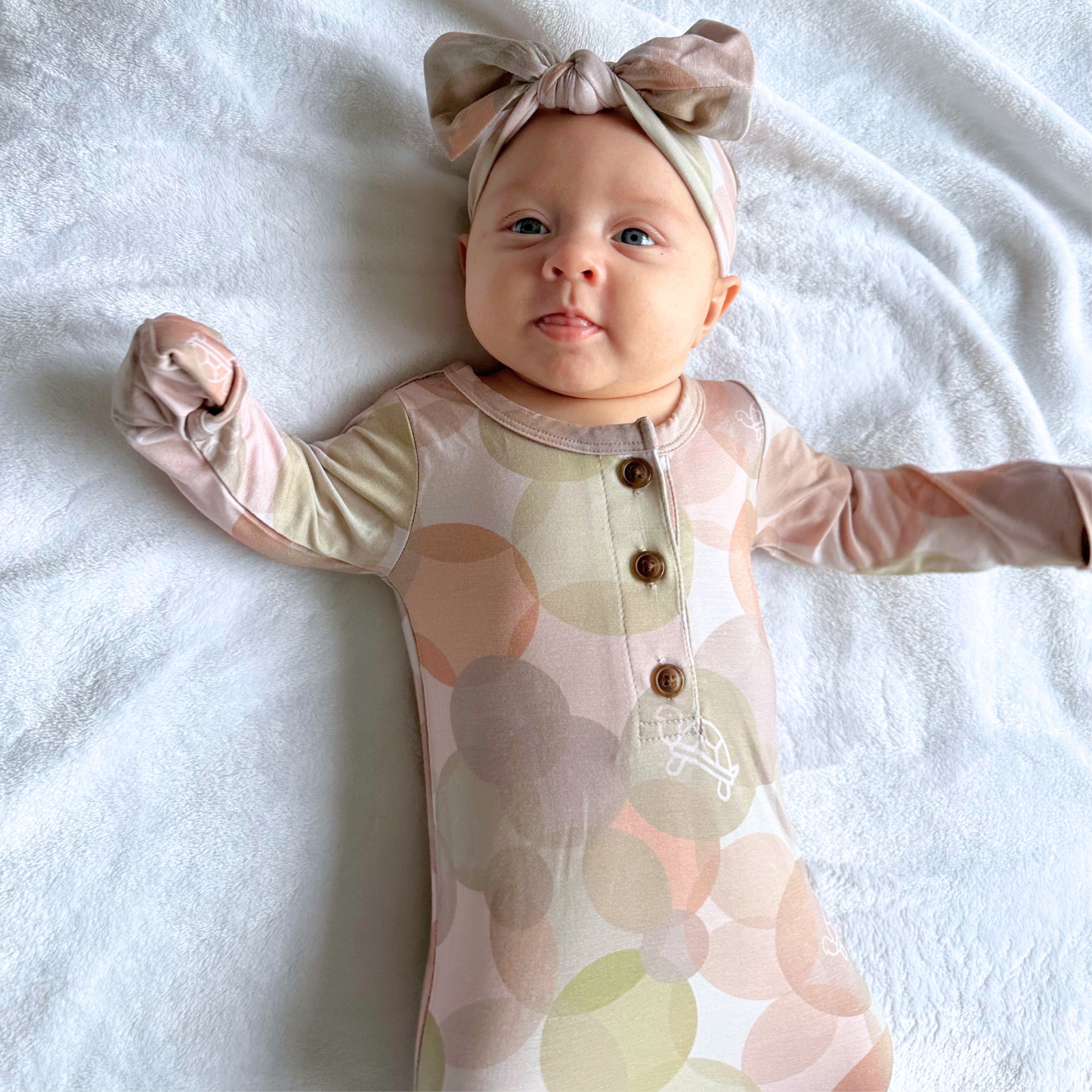 Dream Bubbles Print- Infant Gown