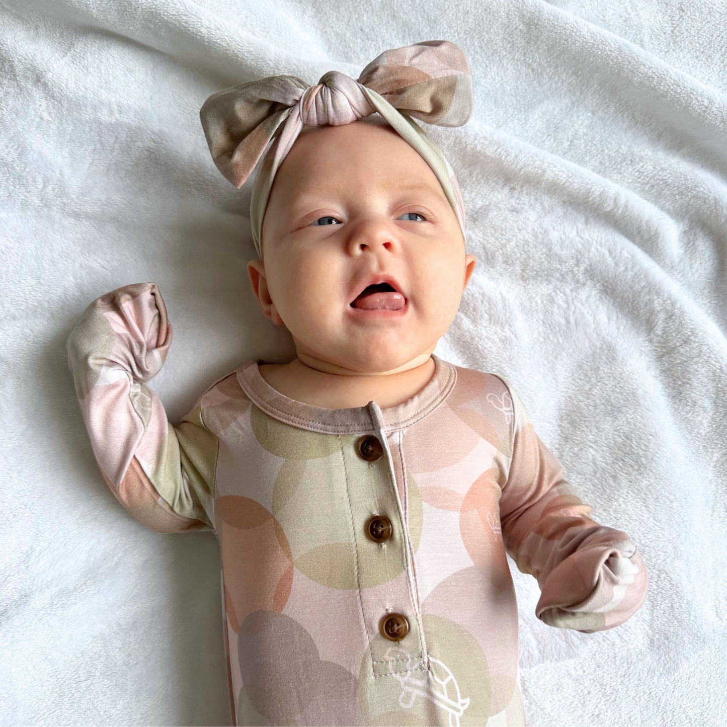 Dream Bubbles Print- Infant Gown