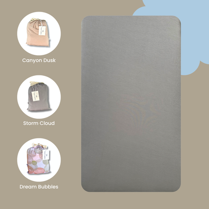 Storm Cloud- ZzZ Fitted Crib Sheet