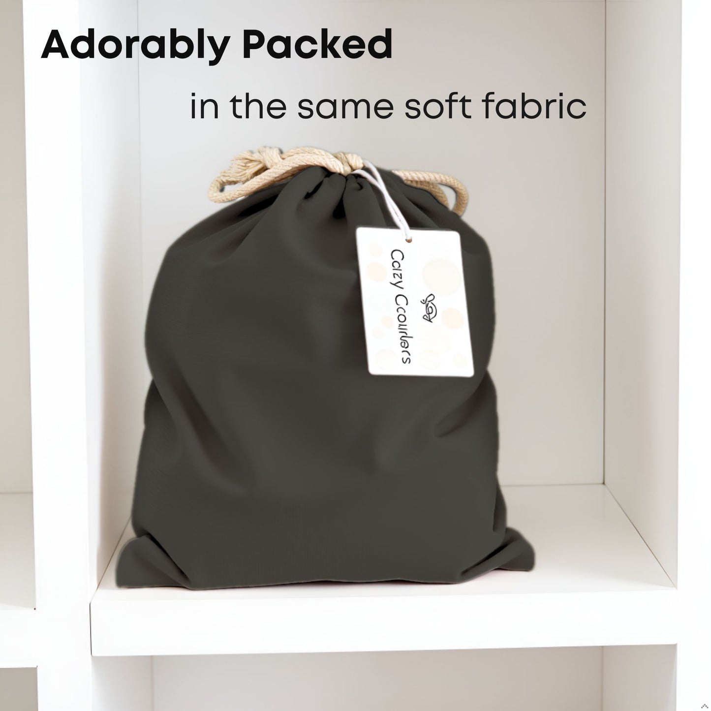 Raven Black Fitted Crib Sheet