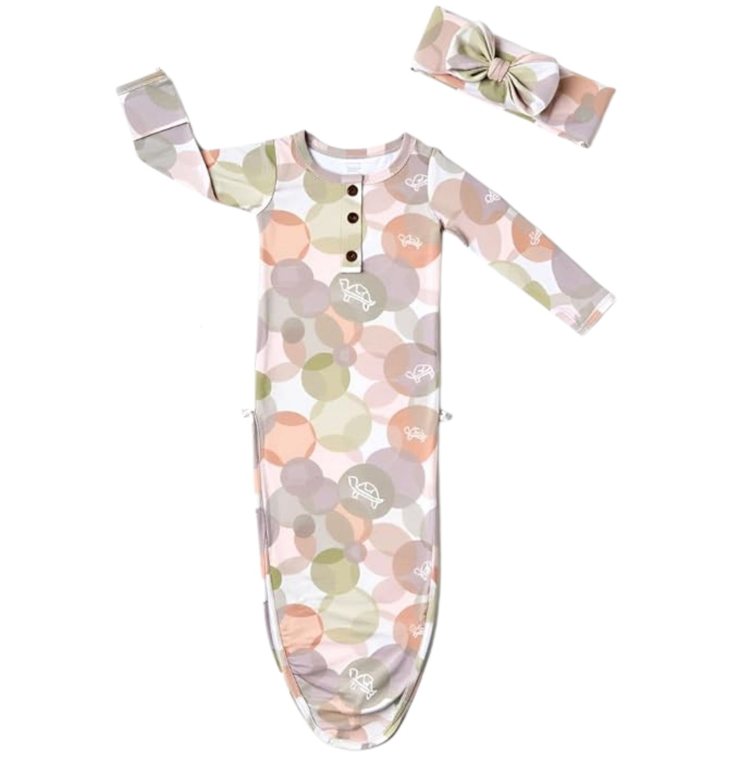 Dream Bubbles Infant Gown & Headband