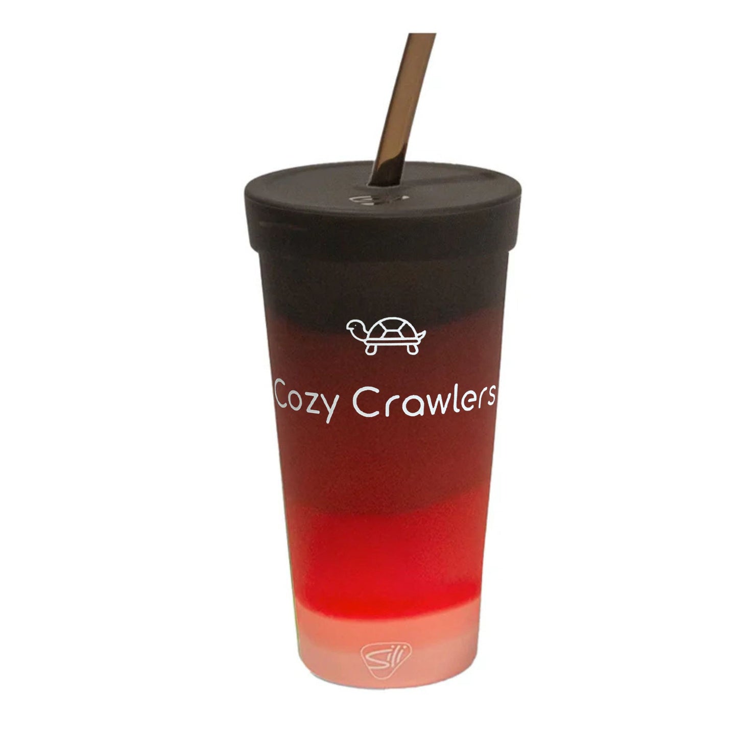 Silicone Straw Tumbler- 22oz Volcano