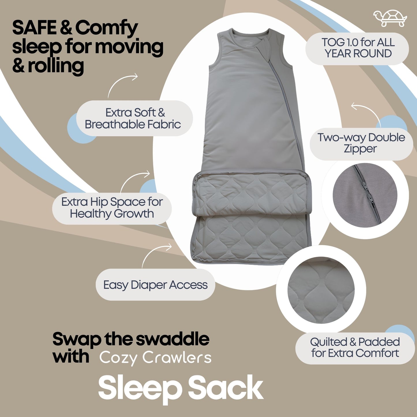 Storm Cloud Sleep Sack TOG 1.0