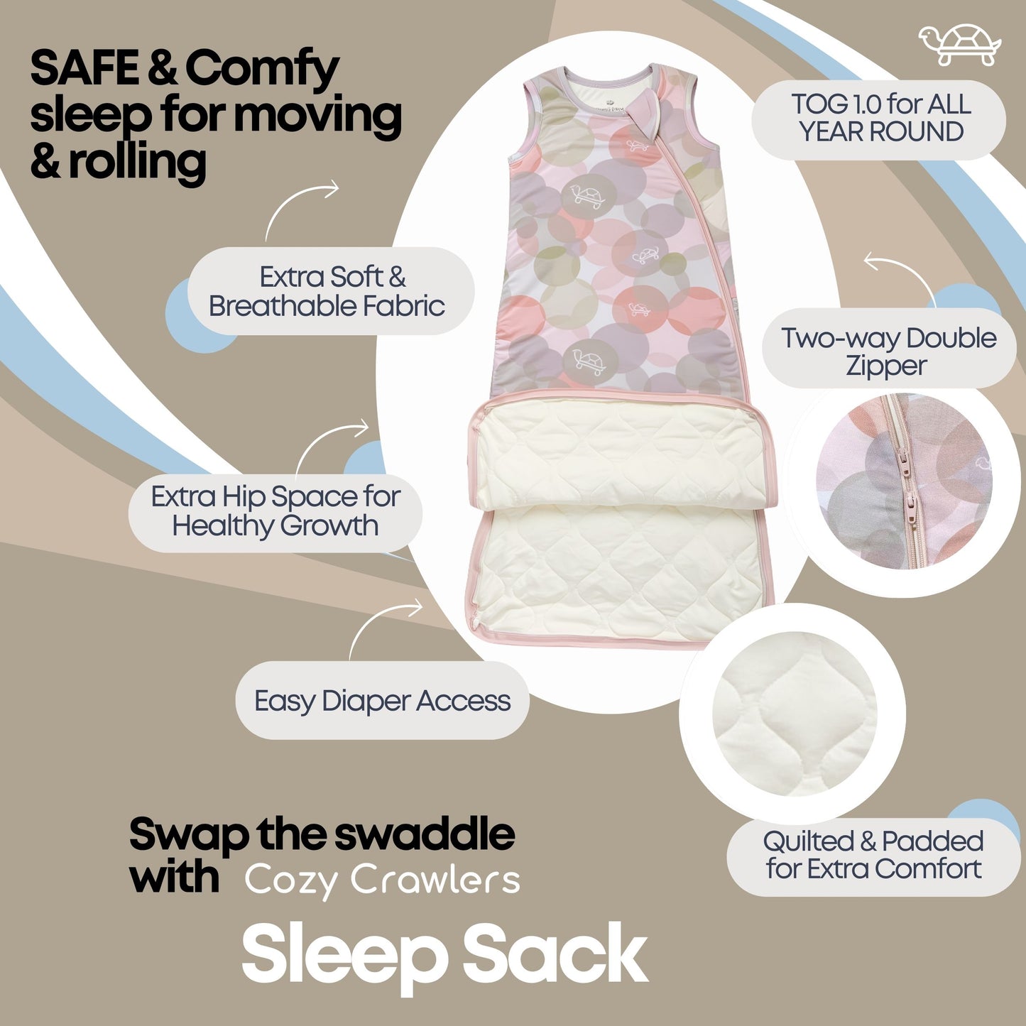 Dream Bubbles Print- Sleep Sack TOG 1.0