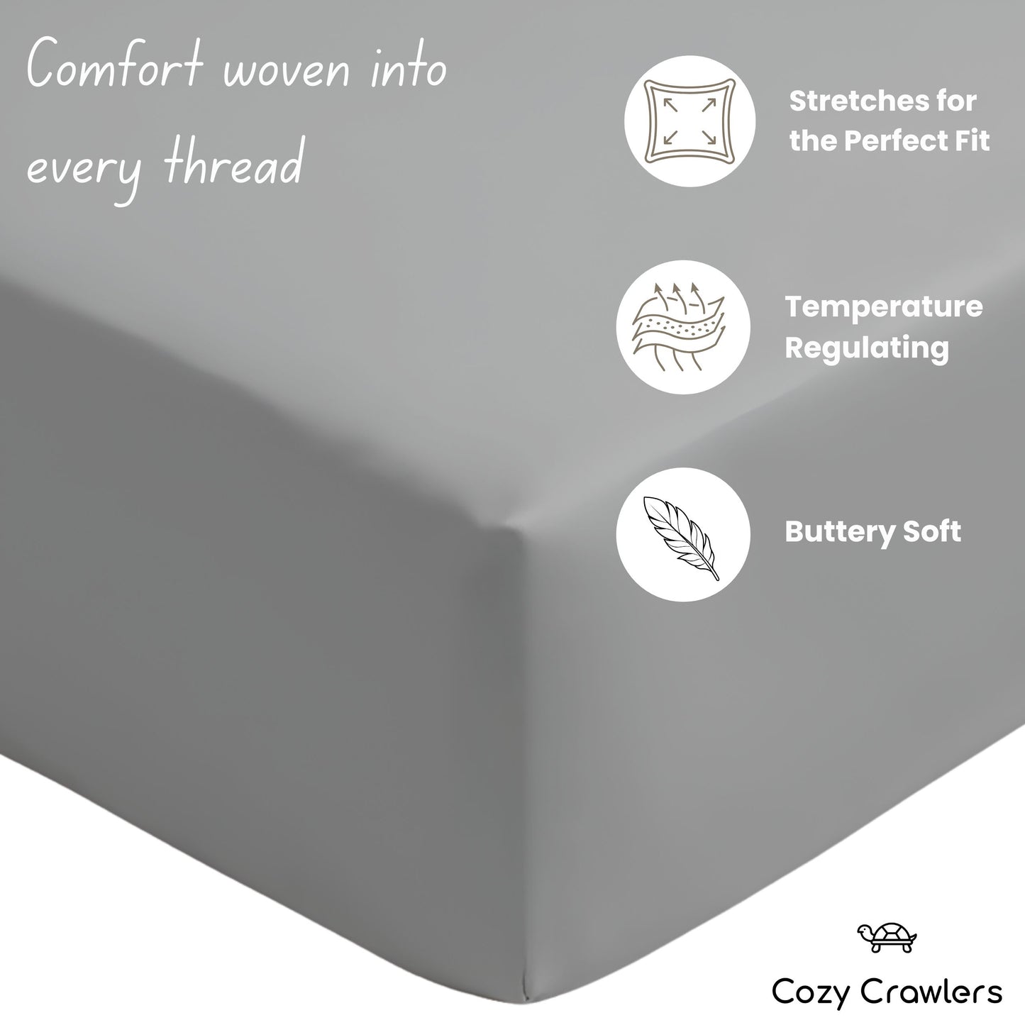 Storm Cloud Fitted Crib Sheet