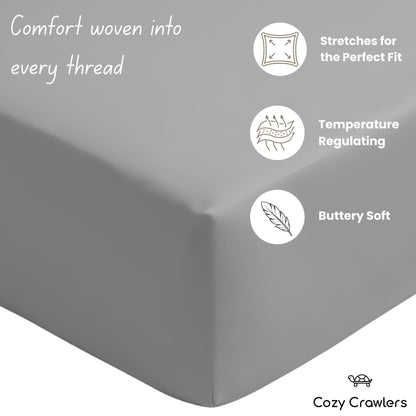 Storm Cloud Fitted Crib Sheet