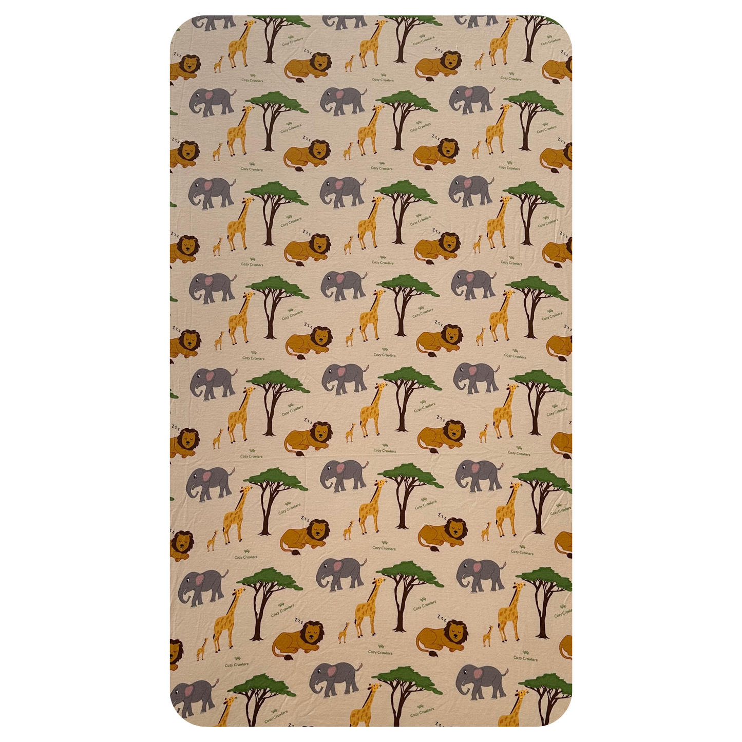 Safari Print- ZzZ Fitted Crib Sheet