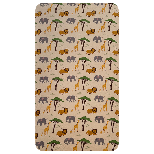 Safari Print- ZzZ Fitted Crib Sheet