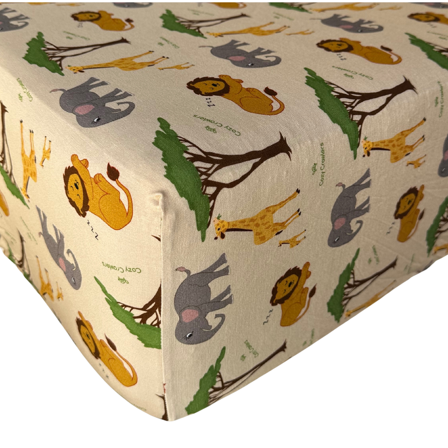 Safari Print- ZzZ Fitted Crib Sheet