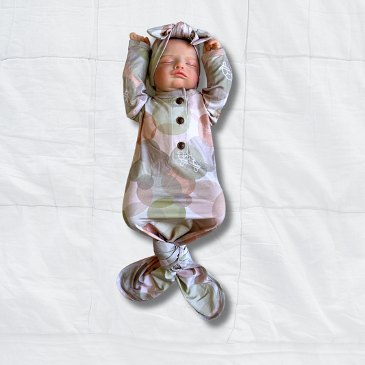 Dream Bubbles Print- Infant Gown