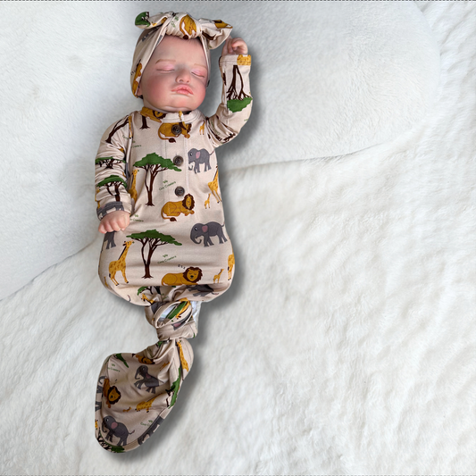 Safari Print- Infant Gown