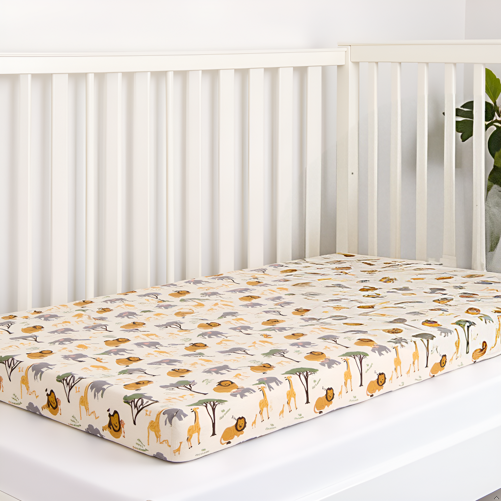 Safari Fitted Crib Sheet